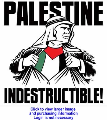 Art: World for Palestine Calendar - Palestine Indestructible- December 2010 By Carlos Latuff for Resistance Art