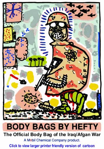 Cartoon: Body Bags by Hefty By Doug Minkler