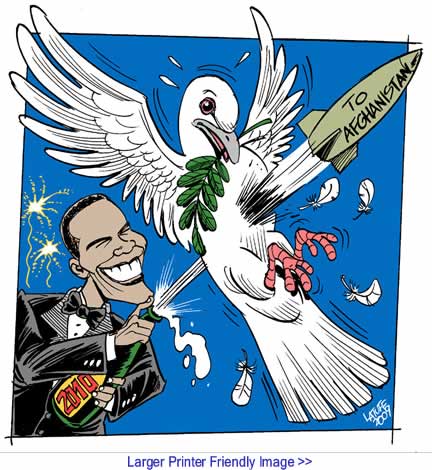 Cartoon: Happy 2010 from Obama By Carlos Latuff