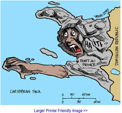 Cartoon: Haiti Earthquake By Carlos Latuff
