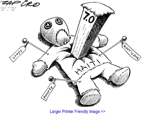 Cartoon: Haiti 7.0 By Zapiro