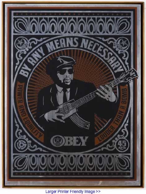 The Black Commentator - Art: By Any Means Necessary By Shepard Fairey, Los Angeles CA