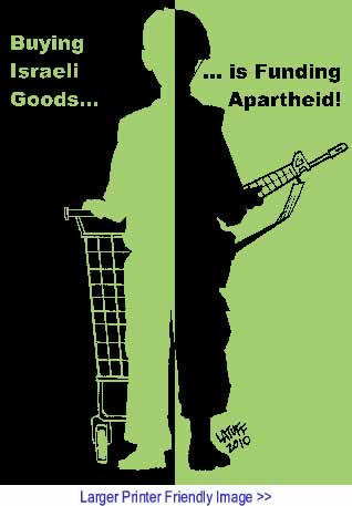 The Black Commentator - Political Cartoon: Buying Israeli Goods By Carlos Latuff, Brazil