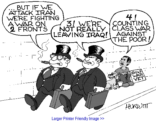 BlackCommentator.com - Political Cartoon: American War Fronts By Mark Hurwitt, Brooklyn NY