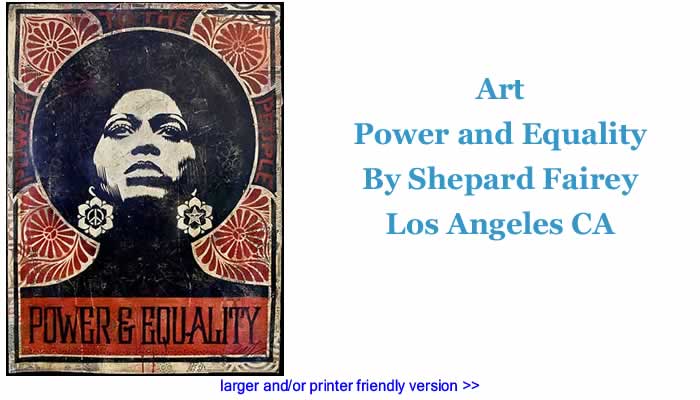 Art: Power and Equality By Shepard Fairey, Los Angeles CA 