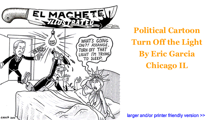 Political Cartoon: Turn Off the Light By Eric Garcia, Chicago IL