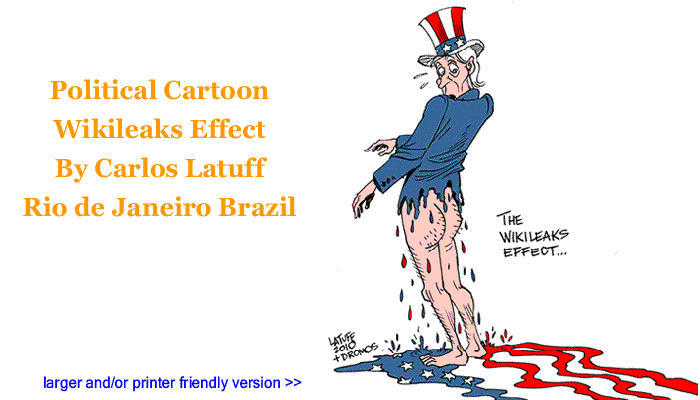 Political Cartoon - Wikileaks Effect By Carlos Latuff, Rio de Janeiro Brazil 