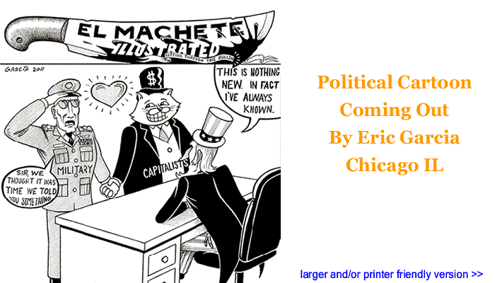 Political Cartoon - Coming Out By Eric Garcia, Chicago IL