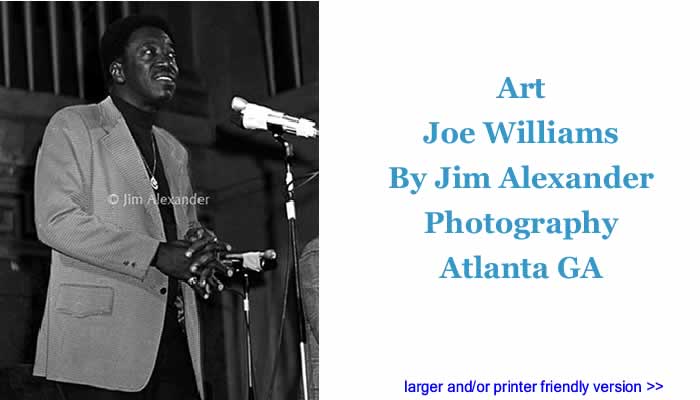 Art: Joe Williams By Jim Alexander Photography, Atlanta GA