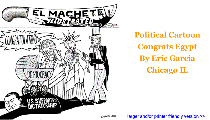 Political Cartoon - Congrats Egypt By Eric Garcia, Chicago IL