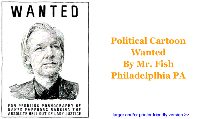 Political Cartoon - Wanted By Mr. Fish, Philadelplhia PA