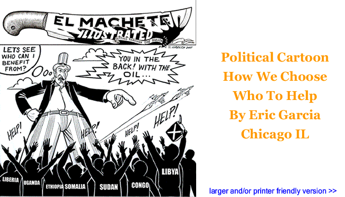 Political Cartoon - How We Choose Who To Help By Eric Garcia, Chicago IL
