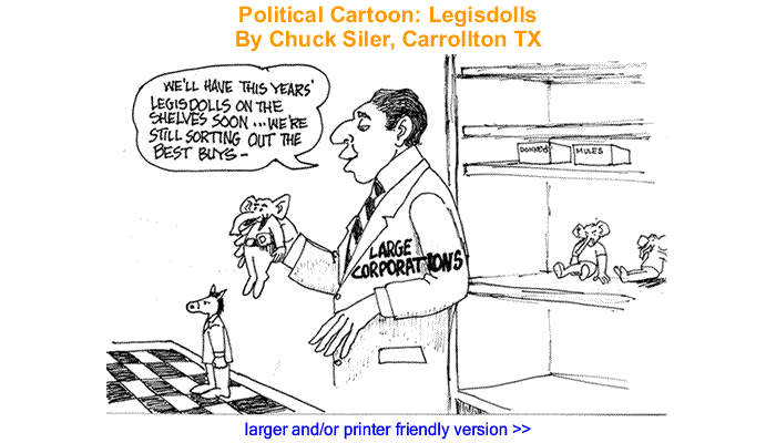 Political Cartoon - Legisdolls By Chuck Siler, Carrollton TX