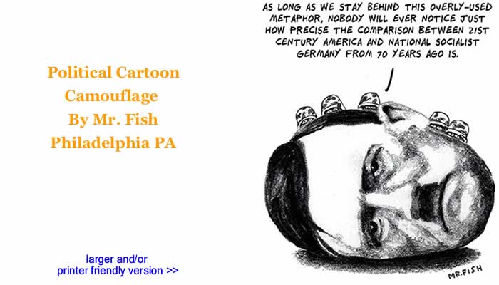 Political Cartoon - Camouflage By Mr. Fish, Philadelplhia PA