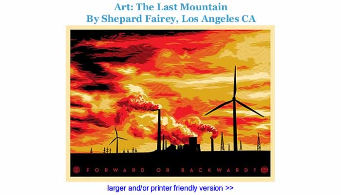 Art: The Last Mountain By Shepard Fairey, Los Angeles CA