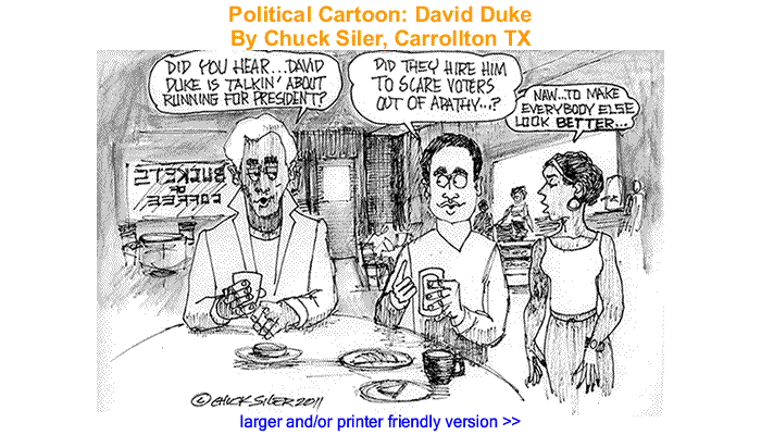 Political Cartoon - David Duke By Chuck Siler, Carrollton TX
