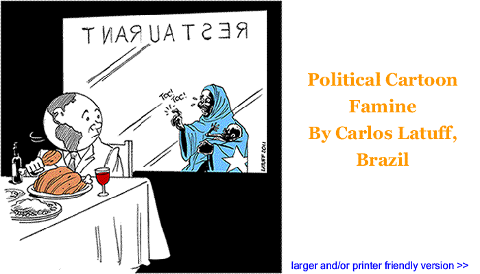 Political Cartoon - Famine By Carlos Latuff, Chicago IL