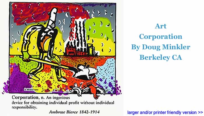 Art: Corporation By Doug Minkler, Berkeley CA