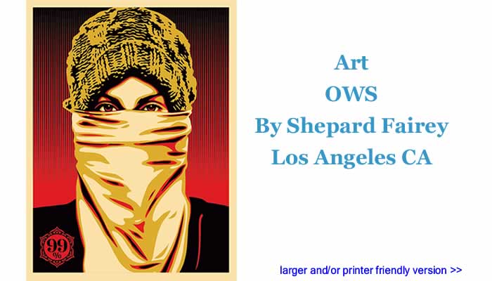 Art: OWS By Shepard Fairey, Los Angeles CA