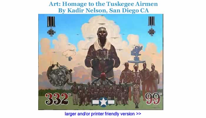 Art: Homage to the Tuskegee Airmen By Kadir Nelson, San Diego CA