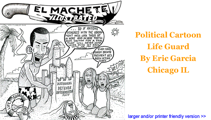 Political Cartoon - Life Guard By Eric Garcia, Chicago IL