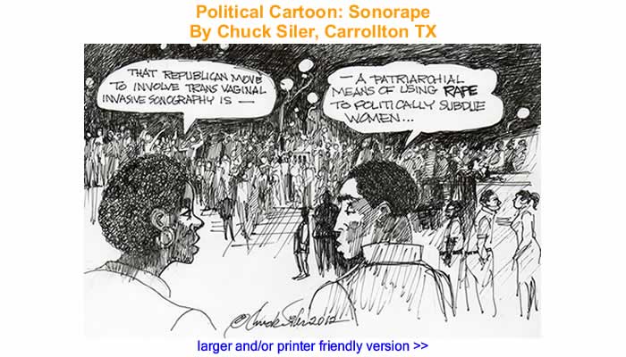 Political Cartoon - Sonorape By Chuck Siler, Carrollton TX