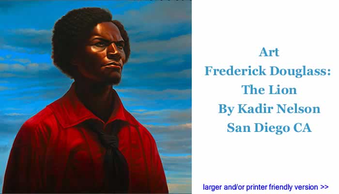 Art: Frederick Douglass - The Lion By Kadir Nelson, San Diego CA