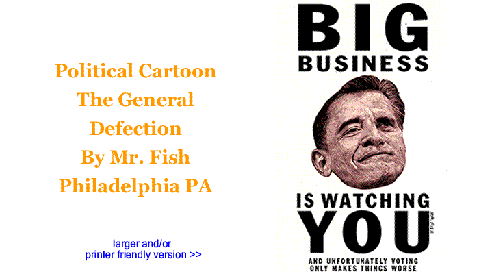 Political Cartoon - The General Defection By Mr. Fish, Philadelphia PA