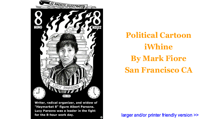 Political Cartoon - Lucy Parsons By Eric Garcia, Chicago IL