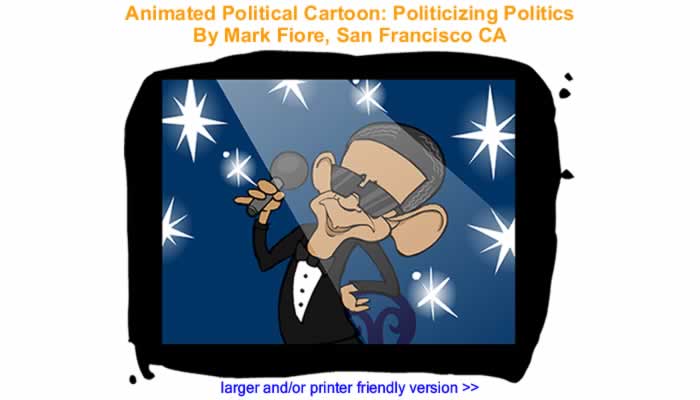 Animated Political Cartoon - Politicizing Politics By Mark Fiore, San Francisco CA