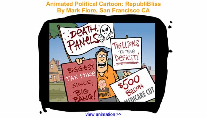 Animated Political Cartoon - RepubliBliss By Mark Fiore, San Francisco CA