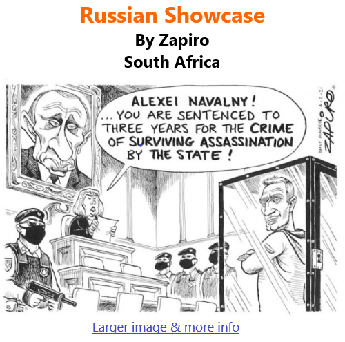 BlackCommentator.com Mar 4, 2021 - Issue 855: Russian Showcase - Political Cartoon By Zapiro, South Africa