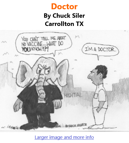 BlackCommentator.com Oct 7, 2021 - Issue 882: Doctor - Political Cartoon By Chuck Siler, Carrollton TX