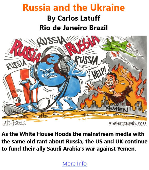 BlackCommentator.com Feb 3, 2022 - Issue 897: Russia and the Ukraine - Political Cartoon By Carlos Latuff, Rio de Janeiro Brazil
