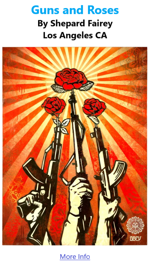 BlackCommentator.com June 23, 2022 - Issue 916: Guns and Roses - Art By Shepard Fairey, Los Angeles CA