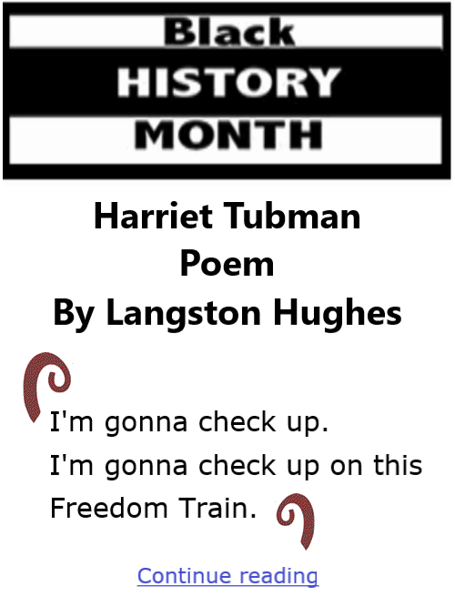 BlackCommentator.com Issue 941: Black History Month - Poem about Harriet Tubman By Langston Hughes