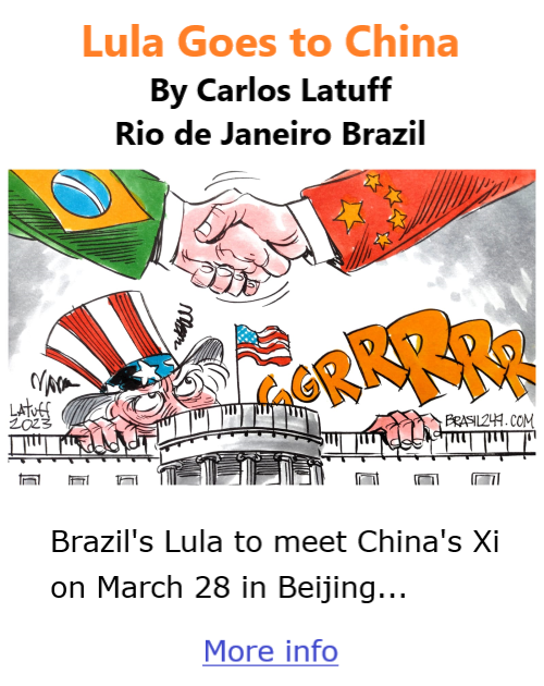BlackCommentator.com Feb 24, 2023 - Issue 944: Lula Goes to China - Political Cartoon By Carlos Latuff, Rio de Janeiro Brazil